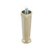 AllPoints 262073 Folding Table Leg with Flanged Foot, 1-1/4", 4" Min. Height, Zinc Die Cast, Satin Nickel Finish 1 image
