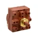 AllPoints 421172 Rotary Switch, Dpst, 1-1/2"L X 1-3/8"W, Hex Nut, D-Stem, Red 1 image