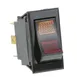 AllPoints 421898 Rocker Switch, On/Off/On, Black With Red and Amber Light 1 image
