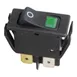 AllPoints 421925 Rocker Switch, Lighted Green, 4 Tab Terminals, 16A/250Vac 1 image