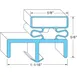 AllPoints 741165 Magnetic 3-Sided Door Gasket, 28-1/2" X 78-3/4", Gray Color 1 image