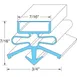AllPoints 741348 Magnetic Dart Mount Door Gasket, 18-3/4" X 30", Mag 7/16" 1 image