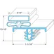 AllPoints 741383 3-Sided Refrigeration Gasket, 30" X 73-1/2", Gray Color 1 image