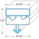 AllPoints 741418 Refrigeration Gasket, 23-3/4" X 28-1/4", Black Color 1 image