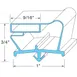 AllPoints 741426 Door Gasket, 21-3/4" X 29-1/2", Magnetic Dart Mount, Black 1 image