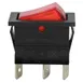 AllPoints 8001462 Lighted Rocker Switch, On/Off, Black Body with Red Light 1 image