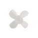 AllPoints 8011111 Evaporator Fan Blade - 6" OD, 1/4" ID Shaft Hole, Clear Plastic, Refrigerator Part 1 image