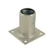 AllPoints 34285 Stainless Steel Leg Socket for 1-1/4" Pipe, 1-1/2" or 1-5/8" OD Tubing, Plate Mounted 1 image
