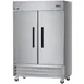 Arctic Air AF49 54" 2-Solid Door Reach-In Freezer, Bottom Mounted, 49 cu. ft., Stainless Steel Front 1 image
