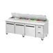 Arctic Air APP94R 94" 3-Section Refrigerated Pizza Prep Table w/ 3 Doors, (12) 1/3 Size Pans 3 image