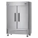 Arctic Air AR49 54" 2-Section Reach-In Refrigerator w/ 2 Solid Door, Bottom Mounted, Stainless Steel, 49 cu. ft. 1 image