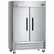 Arctic Air AR49 54" 2-Section Reach-In Refrigerator w/ 2 Solid Door, Bottom Mounted, Stainless Steel, 49 cu. ft. 3 image