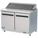 Arctic Air AST48R 48" Two Section Sandwich & Salad Prep Table w/ 2 Doors, 12 pans, 12 cu. ft. 1 image