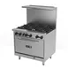 Asber AER-6-36-E 36" Gas Restaurant Economic Range w/ (6) Open Burners,(1) Standard Oven, 210.000 BTU 1 image