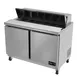 Asber APTS-48-12 48" Two Section Sandwich/Salad Prep Table w/ 2 Doors, 12 pans, 12 cu. ft. 1 image