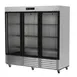 Asber ARR-72-3G-H Three Section Reach-in Refrigerator w/ 3 Glass Door, Bottom Mounted, Stainless Steel, 72 cu. ft. 1 image