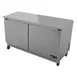 Asber AUTR-60 60" 2-Door Undercounter Fridge, Front Breathing, Stainless Steel, 15.3 cu ft., 2-Section 1 image