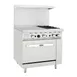 Atosa USA AGR-2B24GL-NG 36" Gas Restaurant Range w/ (2) Open Burners, 24" Griddle, 139.000 BTU 1 image