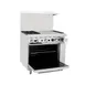 Atosa USA AGR-2B24GR-NG 36" Gas Restaurant Range w/ (2) Open Burners, 24" Griddle, 136.000 BTU 2 image