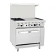 Atosa USA AGR-2B24GR-NG 36" Gas Restaurant Range w/ (2) Open Burners, 24" Griddle, 136.000 BTU 1 image