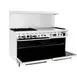 Atosa USA AGR-4B36GR-LP 60" Liquid Propane Gas Restaurant Range w/ (4) Open Burners, 36" Griddle 2 image