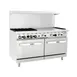 Atosa USA AGR-4B36GR-LP 60" Liquid Propane Gas Restaurant Range w/ (4) Open Burners, 36" Griddle 1 image