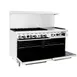 Atosa USA AGR-6B24GR-LP 60" Liquid Propane Gas Restaurant Range w/ (6) Open Burners, (1) 24" Griddle, (2) Standard Ovens, 240.000 BTU 2 image