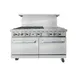 Atosa USA AGR-6B24GR-LP 60" Liquid Propane Gas Restaurant Range w/ (6) Open Burners, (1) 24" Griddle, (2) Standard Ovens, 240.000 BTU 3 image
