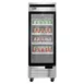 Atosa USA MCF8701GR 27" 1 Section Glass Door Freezer Merchandiser, Stainless Steel, 19.1 cu. ft. 1 image