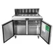 Atosa USA MSF8303GR 60" Two Section Sandwich/Salad Prep Table w/ 2 Solid Doors, 16 Pans 2 image