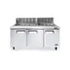 Atosa USA MSF8304GR 72" Three Section Sandwich / Salad Prep Table w/ 3 Doors, 18 Pans 3 image