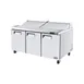 Atosa USA MSF8304GR 72" Three Section Sandwich / Salad Prep Table w/ 3 Doors, 18 Pans 2 image