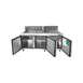 Atosa USA MSF8304GR 72" Three Section Sandwich / Salad Prep Table w/ 3 Doors, 18 Pans 5 image