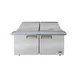 Atosa USA MSF8307GR 60" Two Section Mega Top Sandwich/Salad Prep Table w/ 2 Doors, 24 Pans 1 image