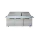 Atosa USA MSF8308GR 72" Three Section Mega Top Sandwich/Salad Prep Table w/ 3 Doors, 30 Pans 1 image