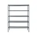 Atosa USA MWSSE186086 5-Shelf Slate Gray Epoxy Coated Shelving Kit w/ 86" Posts - 18" x 60" 1 image