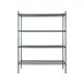 Atosa USA MWSSE244874 4-Shelf Slate Gray Epoxy Coated Shelving Kit w/ 74" Posts - 24" x 48" 1 image