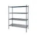Atosa USA MWSSE244874 4-Shelf Slate Gray Epoxy Coated Shelving Kit w/ 74" Posts - 24" x 48" 2 image