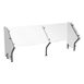 Atlas Metal CSG-4I Custom Sneeze Guard, 63-5/8"W, Single-Sided, Self-Service 1 image