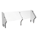 Atlas Metal CSG-5I Stationary Sneeze Guard 1 image