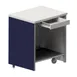 Atlas Metal INFCS Mobile Cashier Station, 19-24" Wide, 35" High, 16/304 Stainless Steel Top, Stainless Steel Frame 1 image