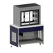 Atlas Metal INFPT-4 64" Mobile Cold Food Pass Through Unit w/ Open Cabinet Base 1 image
