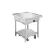 Atlas Metal LTM-2736-ME Auto-Lift Utility Table, 30.5x36in, Stainless Steel Top, Open Base with Undershelf, 500 lbs 1 image