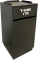 ATS TR1-BLK Trash Receptacle, C-Style, 23"W X 23"D X 45"H 1 image