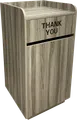 ATS TR1-GRY Trash Receptacle, C-Style, 23"W X 23"D X 45"H 1 image