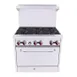 BakeMax BAS36O 36" Gas Restaurant Range w/ (6) Open Burners, (1) Standard Oven, 210.000 BTU 1 image