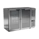 Beverage Air BB48HC-1-G-S 48" 2 Section Black Back Bar Cooler with Glass Door 1 image