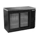 Beverage Air BB48HC-1-GS-B-27 48" 2 Section Black Back Bar Cooler with Glass Door 1 image