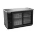 Beverage Air BB58HC-1-GS-B 59" 2 Section Black Back Bar Cooler with Glass Door 1 image
