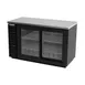 Beverage Air BB58HC-1-GS-B 59" 2 Section Black Back Bar Cooler with Glass Door 3 image